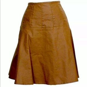 Ralph Lauren Tobacco Brown Cotton Twill Skirt 16